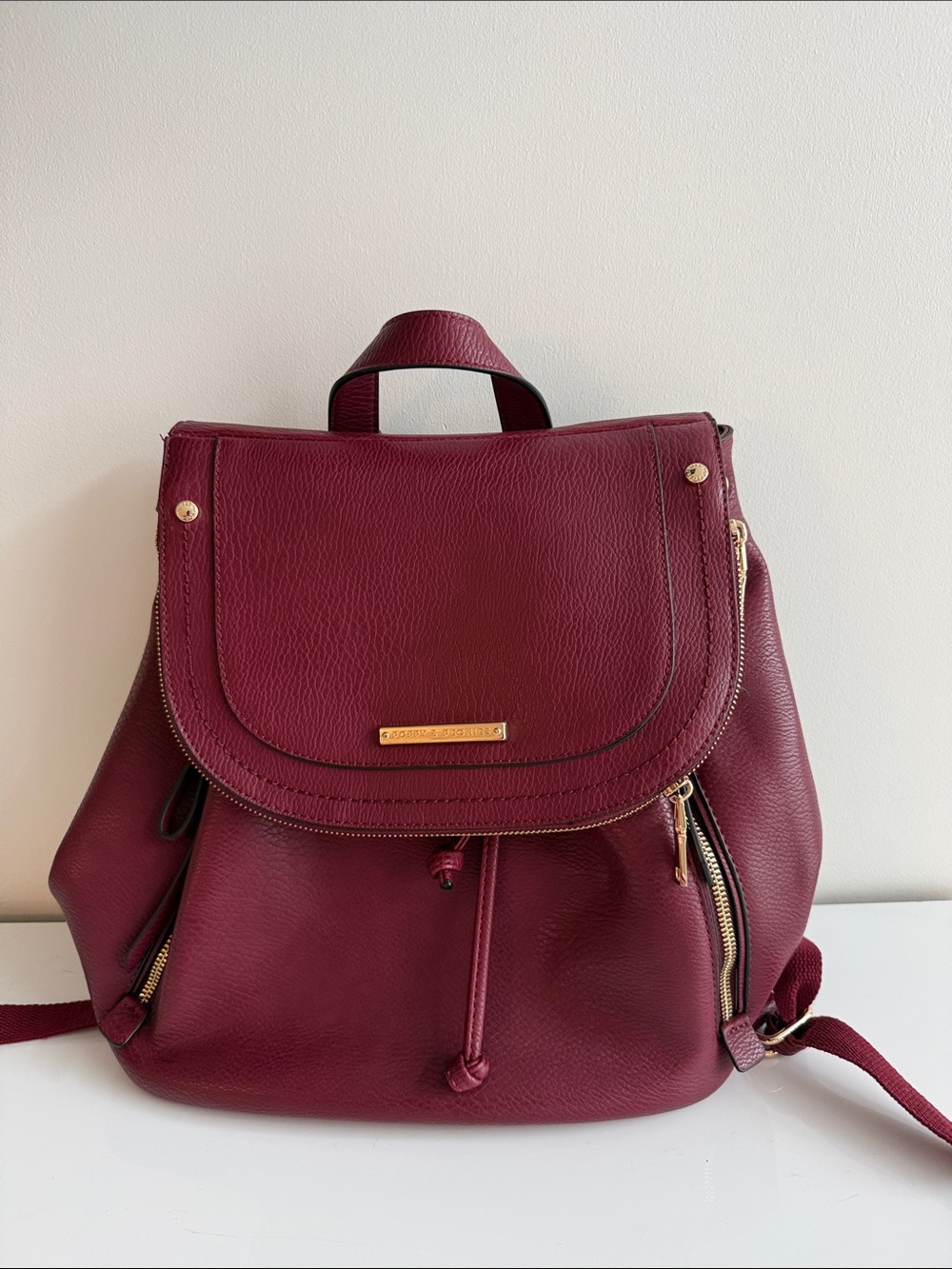 Poppy & Peonies Sidekick Pebbled Leather Backpack